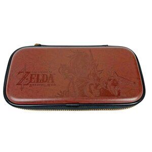 Nintendo Switch Zelda Breath of the Wild Carrying Case Brown Link Hard Shell